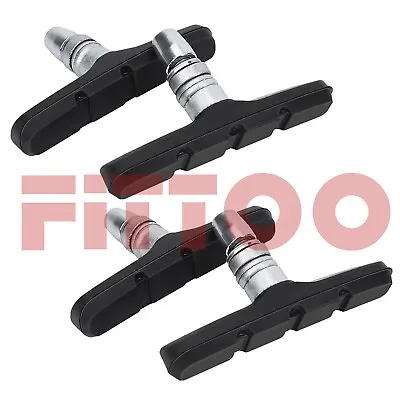 Fittoo Bicycle Bike V Brake Pads Block Shoes 2 Pairs Braking Pads • $11.99