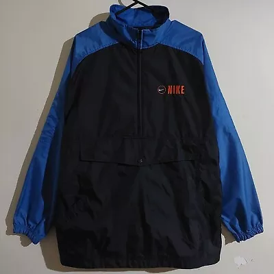 Vintage 90s Retro NIKE Windbreaker Wincheater Zip Anorak Jacket - Size Large • $75