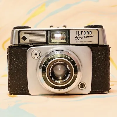 Vintage ILFORD Sportsman Camera 35mm F:/35 45mm Lens Half Case Included • £30