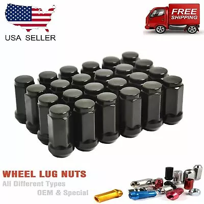 24pc 9/16-18 Black Acorn Lug Nuts 2'' Tall [fits: Ram] • $23.73