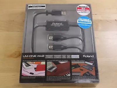 NEW Roland UM-ONE Mk2 USB MIDI Interface Cables USB Windows/Mac • $29.99