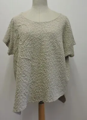 Zuza Bart Designer Handknitted Asymetric Summer Top UK Size 20 22 24 Size XXL • £36.99