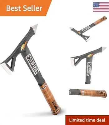 Lightweight Tomahawk Axe - Genuine Leather Grip - Forged Steel - Made In USA • $104.99