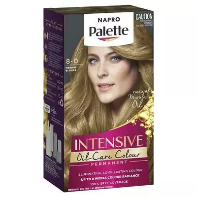 * Schwarzkopf Napro Palette Hair Dye Colouring 8.0 Medium Blonde Colour • £6.91