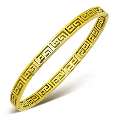 My Daily Styles Womens Stainless Steel Greek Key Cuff Bracelet • $19.99