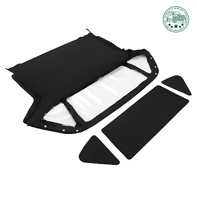 Convertible Soft Top W/ Clear Window Black Sailcloth Vinyl For MG Midget 1970-80 • $250