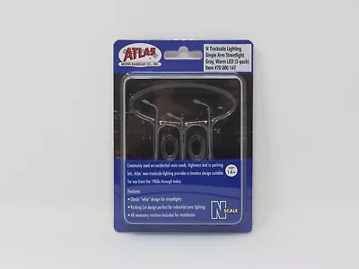 Atlas 70000147 Streetlight Gray Warm White  LED For N Scale Model Train Layout • $11.66