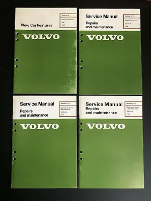 1988 Volvo 240 New Car Early Maintenance Service Manual Set • $59.95