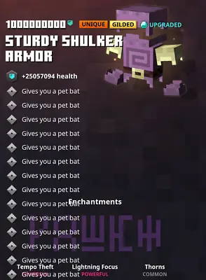 Minecraft Dungeons -Sturdy Shulker Armor Unique Gilded (Xbox)(PS4)(Switch)(PC) • $7