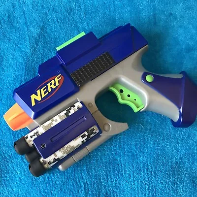 NERF 2005 N-Strike CROSSFIRE Dart BLASTER Pistol With 5 Original Bullets Rare • $35