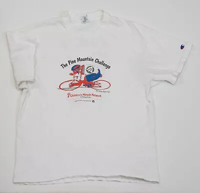 Vintage Champion T-Shirt Adult XL Single Stitch Pine Mountain Challenge 90s USA • $24.95