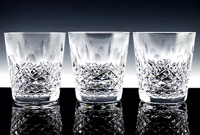 Waterford Crystal 3.5  KENMARE OLD FASHIONED WHISKEY GLASSES TUMBLERS Set 3 Mint • $107.10