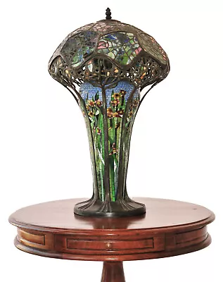$9500 • Buy Antique Tiffany Style Table Cobweb Lamp