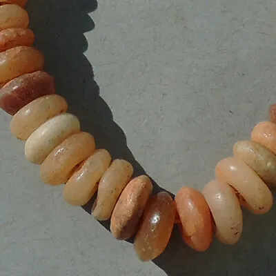 A 12 Inch Strand Of Ancient Agate African Stone Beads Mali #5029 • $70