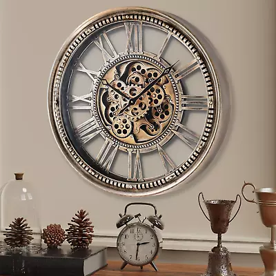 ® 25 Inch Decorative Moving Gear Large Wall Clock For Modern Living Room Decor  • $252.90