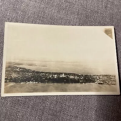 Madison WI Wisconsin Aerial View Of City Real Photo Postcard Wisconsin RPPC • $19.99