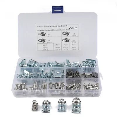 M4 M5 M6 M8 U Clip Nut Speed Fasteners Self Tapping Screw Spire Clips With Bolts • $28.99