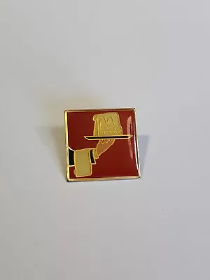 McDonald's Served On A Tray Lapel Pin Formal Fine Dining Waiter Bag Of Burgers • $16.15