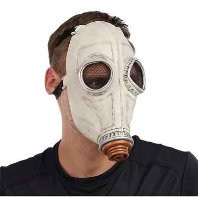 Latex Gas Mask World War Steampunk Horror Scary Halloween Fancy Dress • £8.99