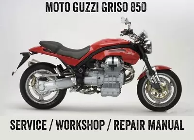 2006-2009 Moto Guzzi Griso 850 850cc  Workshop Service Manual EBook PDF On CD • $12.42