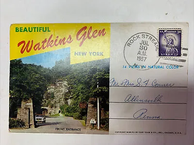 Vintage 1957 Watkins Glen New York Postcard Folder • $2.99