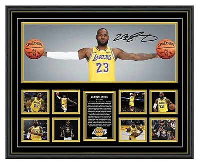 $119.99 • Buy Lebron James Wings Mvp La Lakers Signed Photo Framed Limited Edition Memorabilia