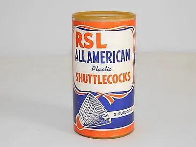 $63.99 • Buy Vintage Game Rsl All American Plastic Shuttlecocks In Can Unused