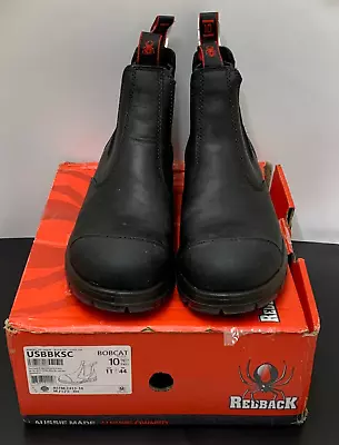 Men’s REDBACK Easy Escape Steel Toe With Scuff Cap Slip-on Boot Black US Size 11 • $120