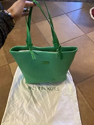 Michael Kors Jet Set Palm Tote Lime Green Logo • $125