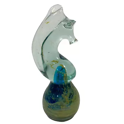 Vintage Mdina Glass Seahorse Signed Paperweight Art Glass Figurine • £9.50