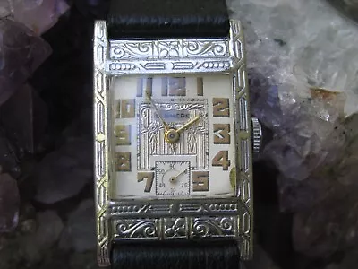 Elsmere Antique 6 Jewel Manual Wind Art Deco Wrist Watch Ca 1920s • $199.99