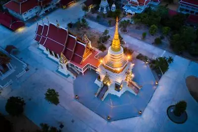 Golden Pagoda In Temple Of Thailand Photo Art Print Poster 24x36 Inch • $13.98