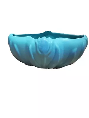 Vintage Van Briggle Pottery Tulip Planter Bowl Vase Colo Spgs Turquoise Blue • $155