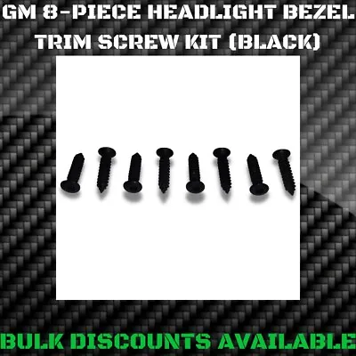 1970-1988 Monte Carlo SS LS Black Head Light Bezel Bucket Molding Trim Screws GM • $11.96