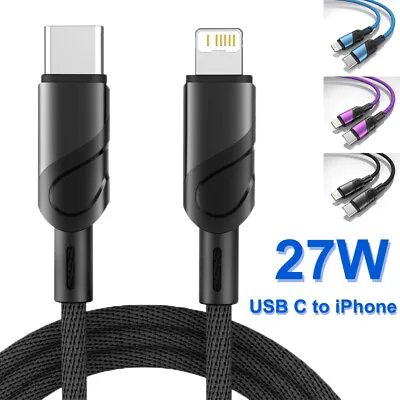 Fast Charge Charger Cable USB C To IPhone 14 13 12 11 Pro 8 Type C Cord PD 27W • $7.36