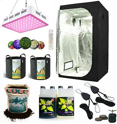 £139.99 • Buy Grow Tent Kit 1000W Full Spectrum LED Set Up Pro Indoor Hydroponics Grow Light