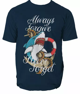 £12.99 • Buy Shark And Anchor Mens T Shirt Tee Hammerhead Men S-3XL 
