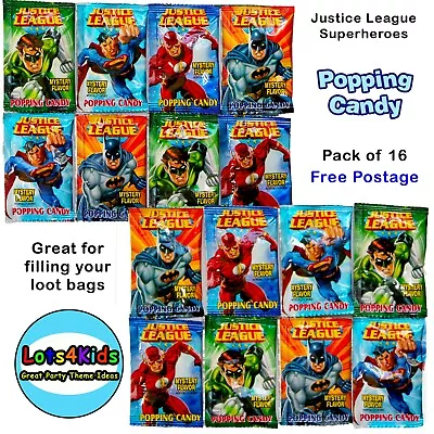 $12.50 • Buy Justice League Superheroes Popping Candy - Party Loot Bag Filler - Pack Of 16