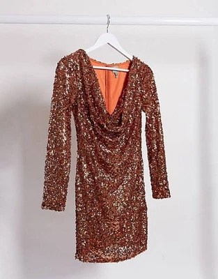 $44.99 • Buy Asos Sequin Dress, Bnwt, Rrp $160, Size 14uk, Fit 12-14au, Lots Of Bargains!
