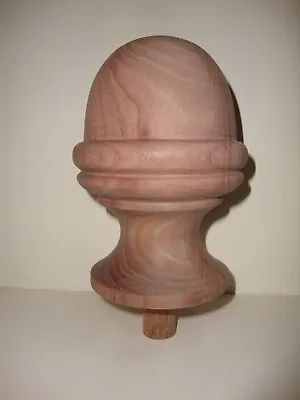 Wood Finial Unfinished For Newel Post Finial Or Cap #21 • $27.95