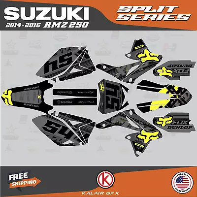 Graphics Decal Kit For Suzuki RMZ250 2014 2015 2016 Split Series - Yellow • $150.43