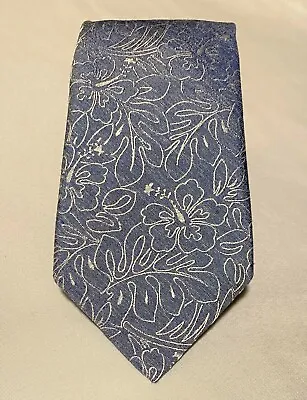 J.Crew Ludlow The Peak A Boo Tie Shop Gray Floral Men's Necktie   EUC • $23.99