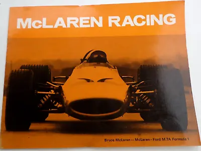McLaren Racing Brochure Bruce McLaren Ford M 7A Formula One Very Rare Collectors • $1262.94