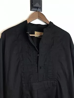 Scully Rangewear Mens Black Shirt M 100% Cotton L/S Western RW032 Victorian EUC • $45.77