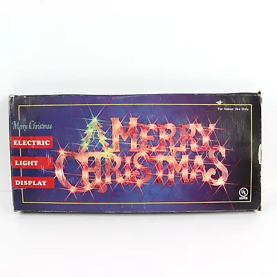 Merry Christmas Vintage Electric Light Display Sign • $21.38