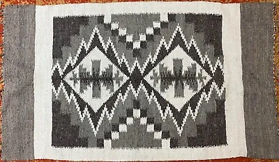 Peru Rug - Lake Titicaca Handoven Wool Dazzler Rug Grey 56  X 32  • $39.95