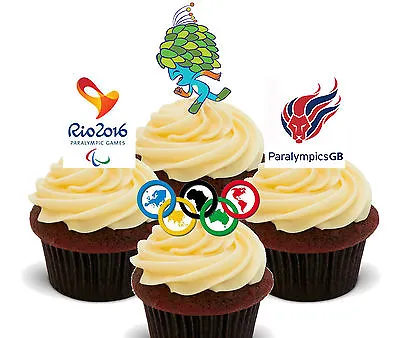 Paralympics Edible Cupcake Toppers Standup Fairy Cake Bun Decorations Olympics • $3.69