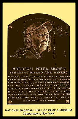Cooperstown Hall Of Fame Postcard Mordecai Brown HOF Mint • $8.40