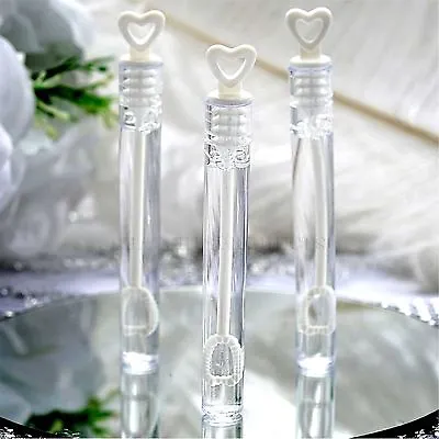 $11.90 • Buy Wedding Heart Tube Bubble Favours Table Decorations Xmas Novelty Accessory 48pc