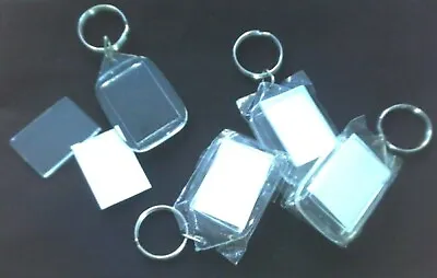 £0.99 • Buy Clear Acrylic Plastic Blank Photo Keyrings -  Make Your Own &  Personalise 